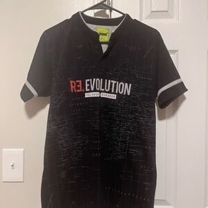 Black Graphic Polo Shirt